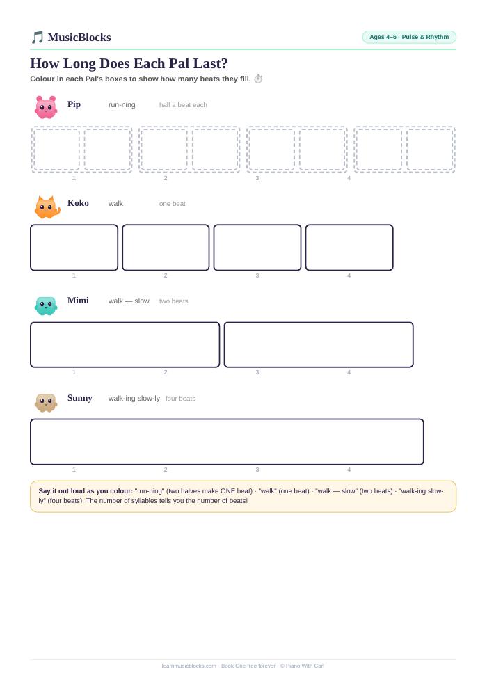 Pulse & Rhythm Worksheet — page 1 preview